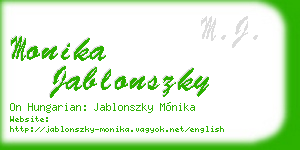 monika jablonszky business card